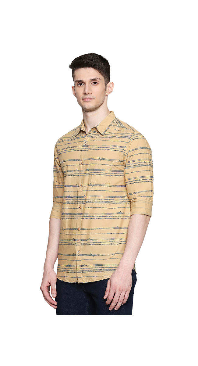 Spykar MSH01AI138KHAKI Cotton Shirts (Khaki) in Kolkata at
