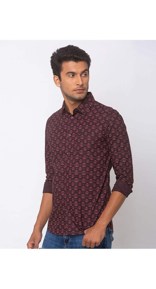 Spykar MSH02BJ108WineRed Wine Cotton 