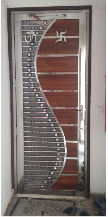 SS Modern Steel Safety Door, Rectangular, 7' Height in Ghaziabad