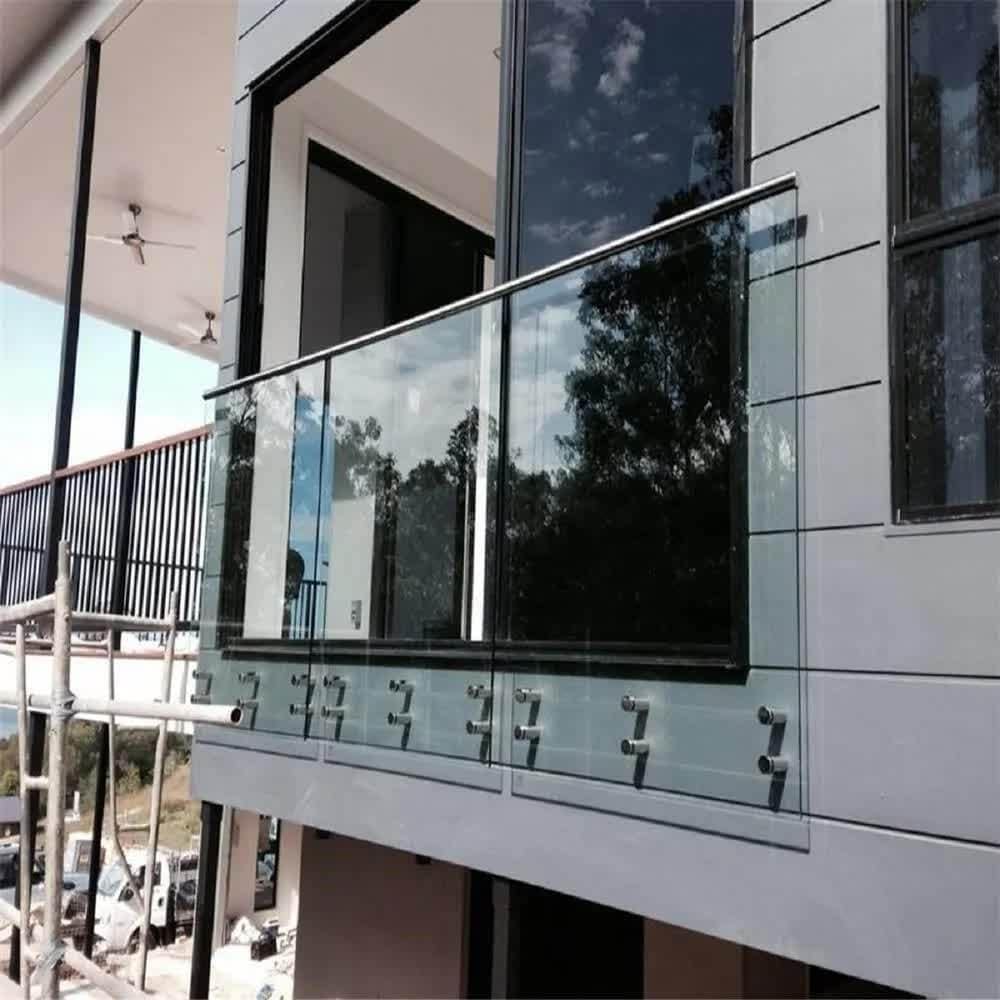 Stainless Steel Balcony Glass Railing Height Feet Material Grade