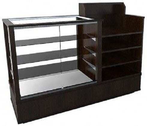 Stainless Steel Glass Flat Top Second Hand Display Counter in