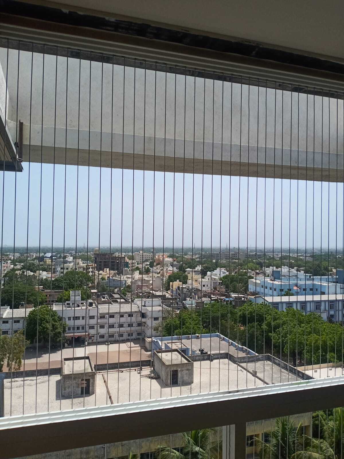 Stainless Steel Invisible Balcony Grill Net, For Apartments in