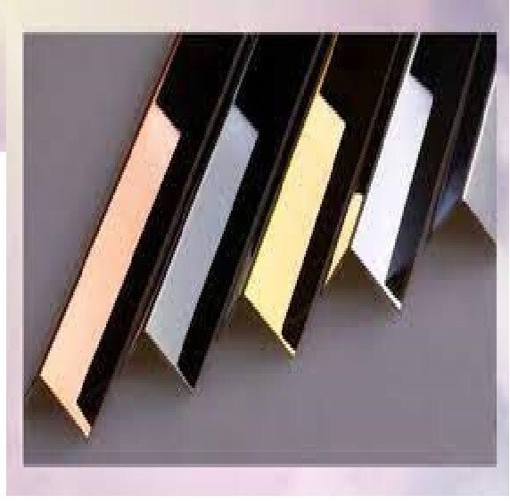 Stainless Steel PVD Coated Black 2mm Thickness L Profile for