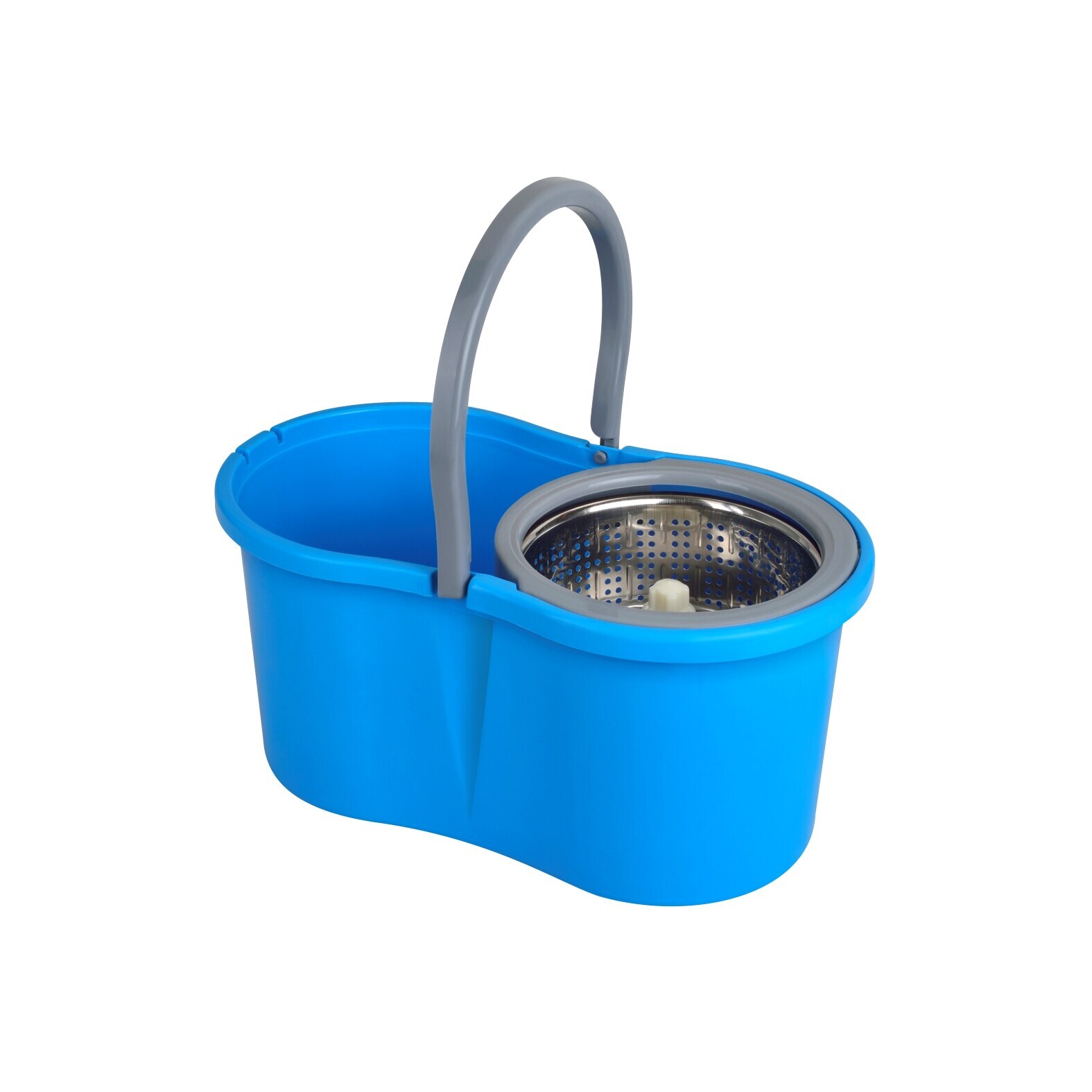 ZENQA Spin Mop And Bucket Set | 2 Compartments With 4 Microfibre Mop