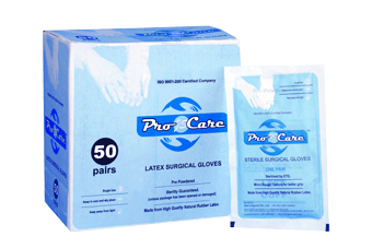 AJOO SURGICALS Sterile Surgical Gloves, 50 Pairs Per Box, 10 Boxes