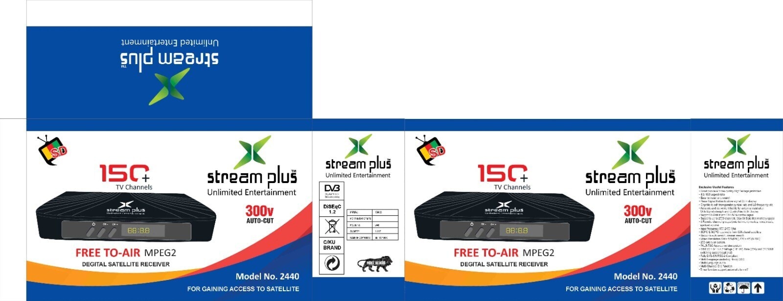 Stream plus Mpeg2 imported set top box model 2440 in Latur at