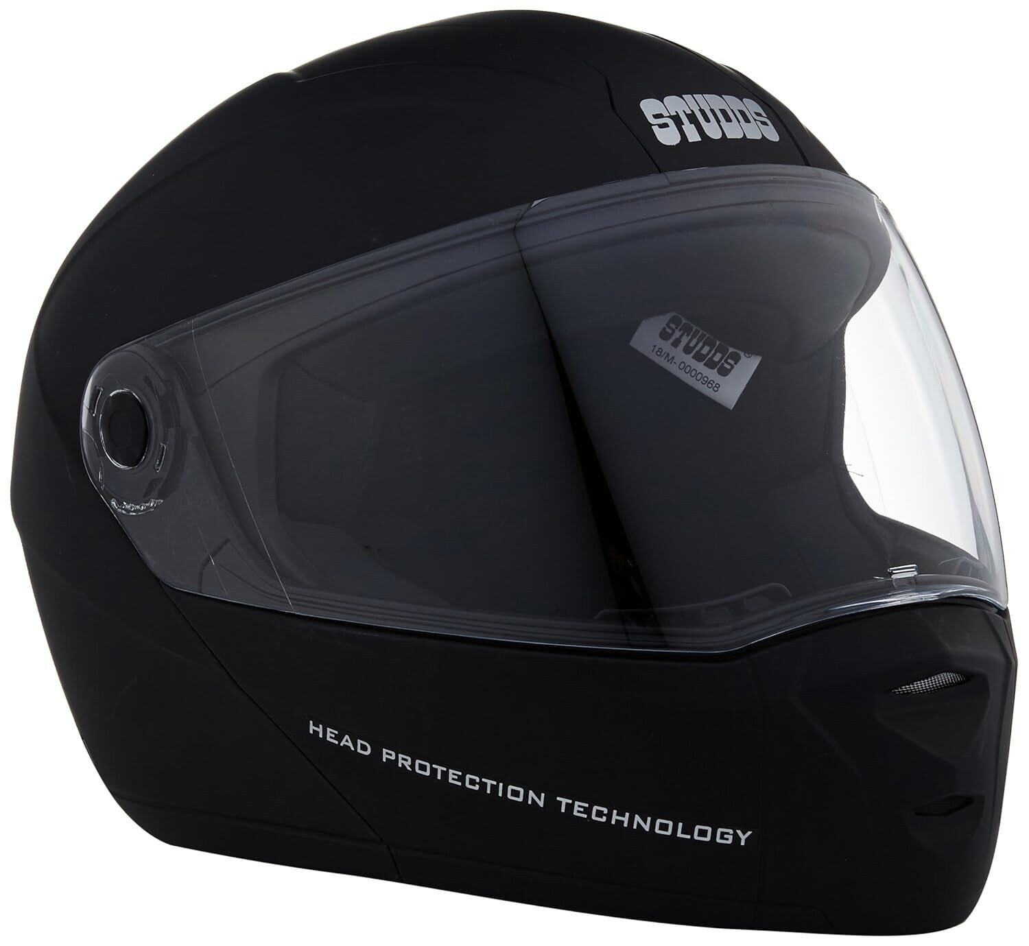 Studds Ninja Elite Flip Up Full Face Helmet (Matt Black, XS) in