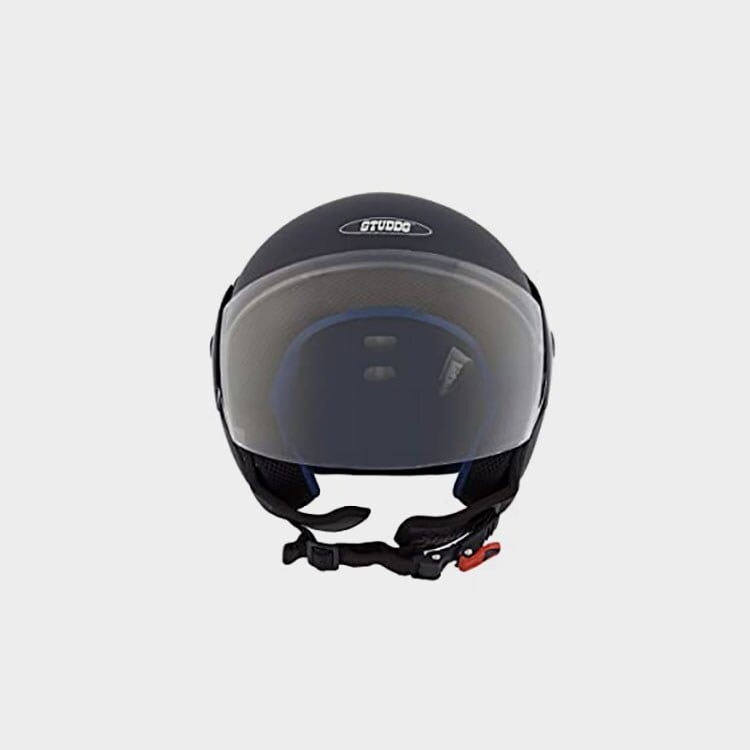 Studds Matt Black Open Face Thermoplastic Helmet Cub