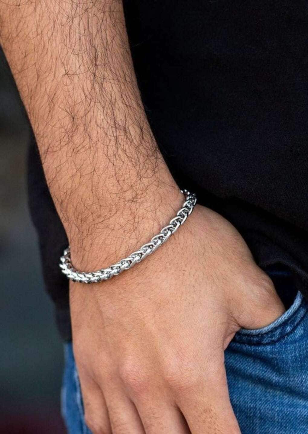 Wrist Silver Bracelet Silver Chain For Men Hand Stylish 925