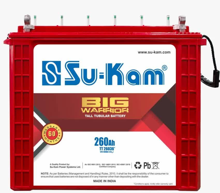 Su Kam Tubular Battery 260 Ah 12V in Delhi at ₹ 22,000