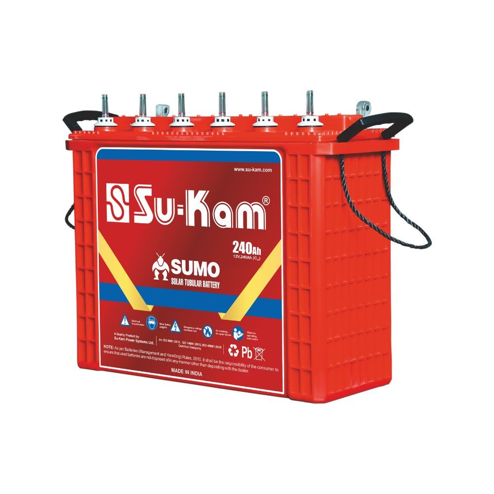 Su-Kam (Sumo) Solar Tubular Inverter Battery 240 AH in Chandigarh