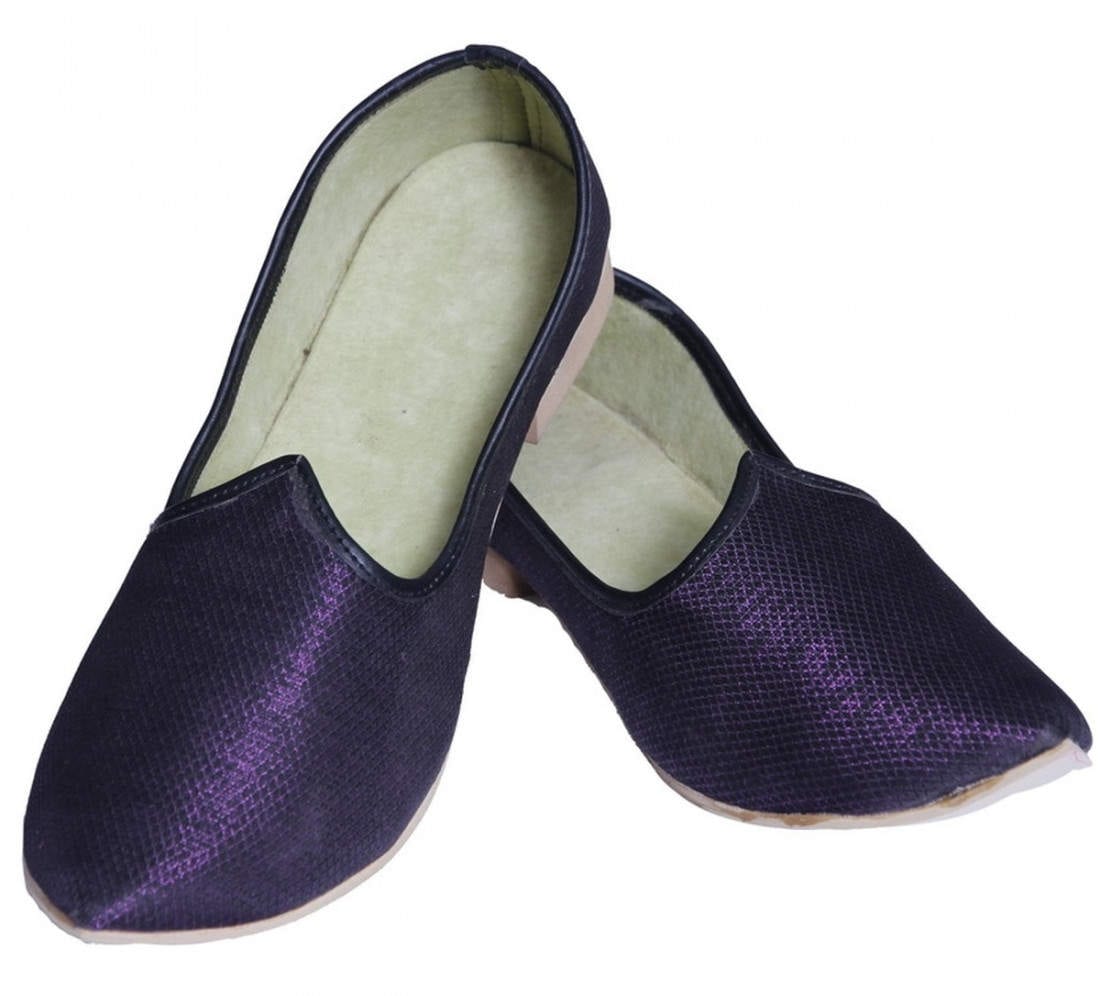 Sudarshan Silks BL0116 Sherwani Accessories Mojari Shoes (Purple