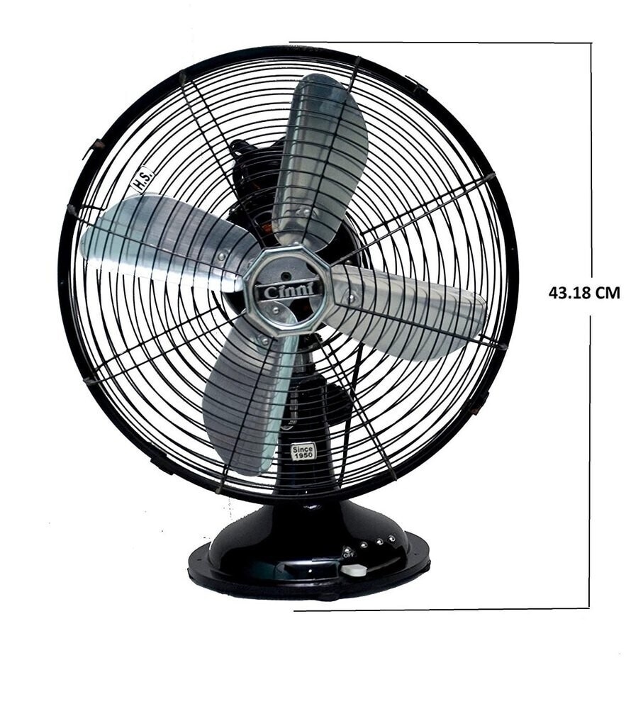 Cinni Sumo Mini High Speed Table Fan (Black, 300 mm, 2500 rpm in