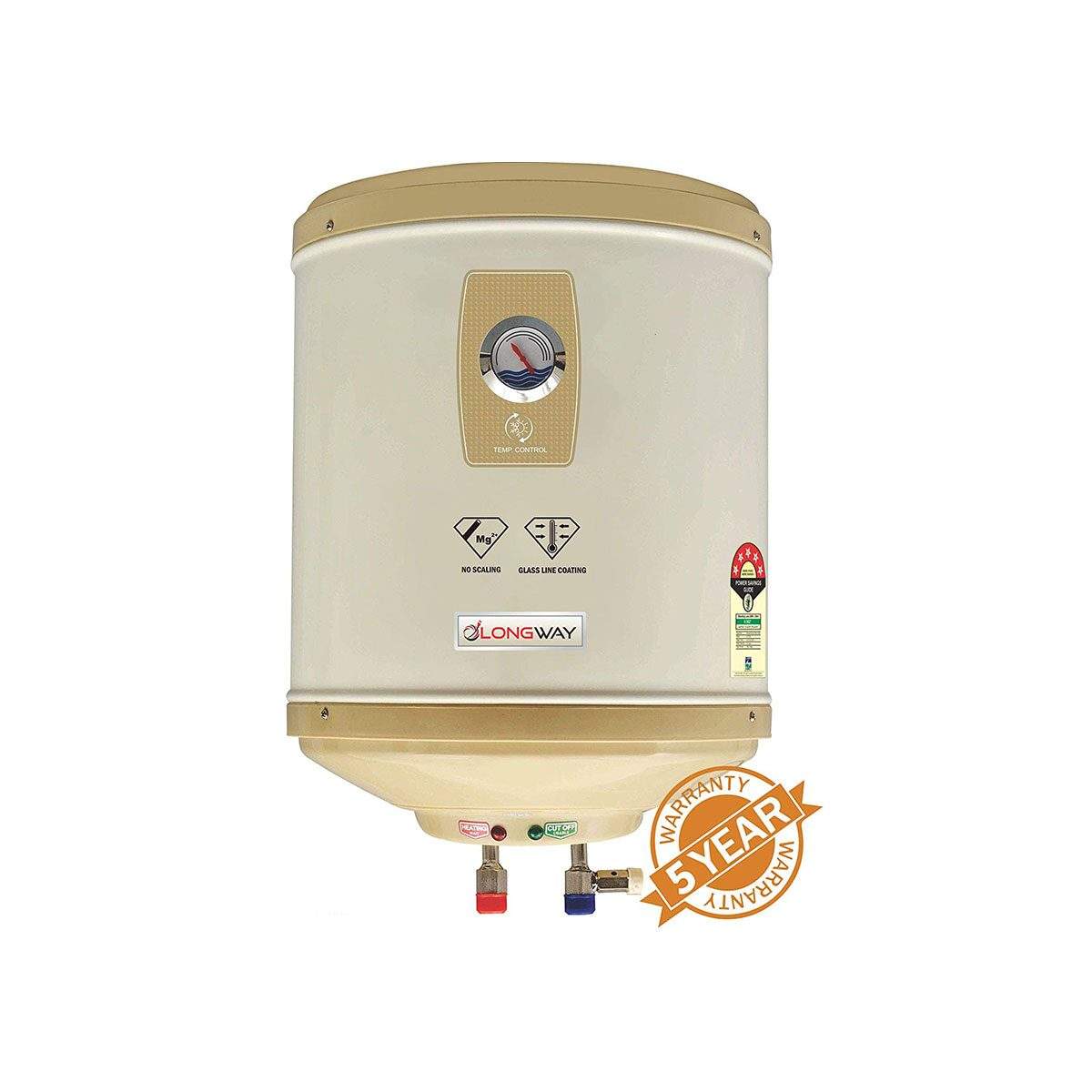 Superb GL 15LTR 5 Star Storage Water Geyser WT AVS Technology, Temperature  Meter, Stainless Steel Body, HD ISI Element u0026 Capsule Type Glass Lined Tank  in Sri-Ganganagar-Rajasthan at best price by Longway