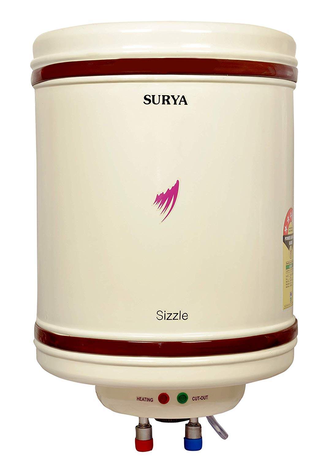 Buy Surya Sizzle 15-Litre Geyser (Ivory) with ISI Marked Vertical Storage Water  Heater Online - Best Price Surya Sizzle 15-Litre Geyser (Ivory) with ISI  Marked Vertical Storage Water Heater - Justdial Shop Online.