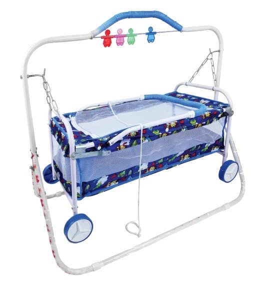 Swing N Fly B-S2 Baby Cradle Blue and White 73 x 42 x 80 cm in