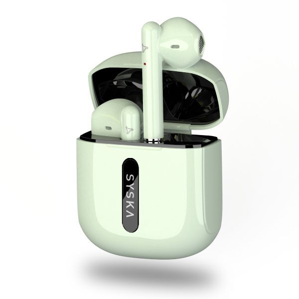 SYSKA Sonic Buds True Wireless Earbuds (Pastel Green IEB450) in