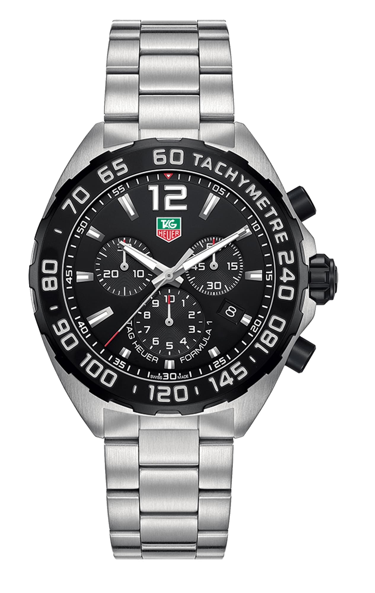 Tag Heuer Chronograph Men Watch (Steel, Black) in