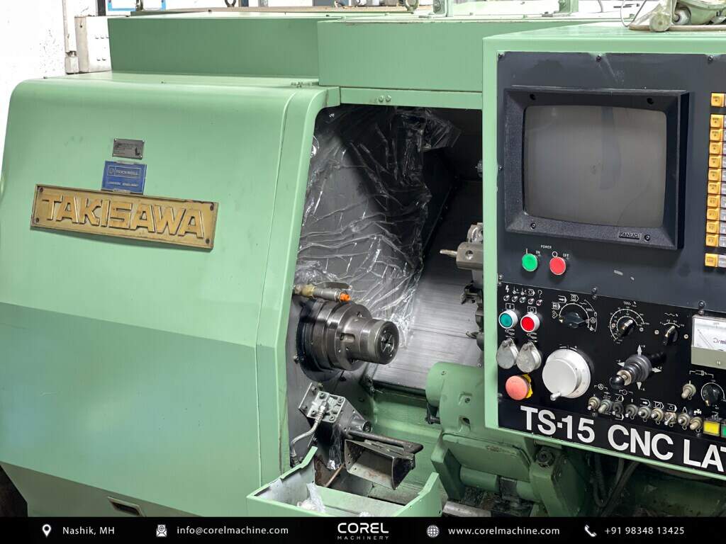 Takisawa Ts-15 CNC Lathe, 220V, 15HP, 0.005mm Accuracy, Fully