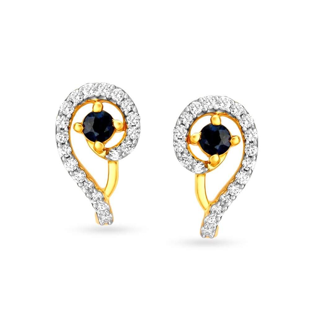 TANISHQ 502015HKTABA323IH000134 Izna Elegant Hoop Earrings in