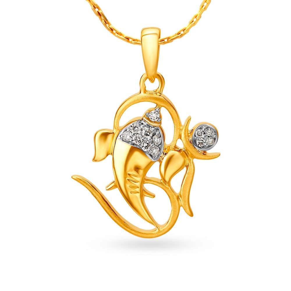 Diamond Pendant Om Pendant Tanishq Om Locket Gold Tanishq Gold