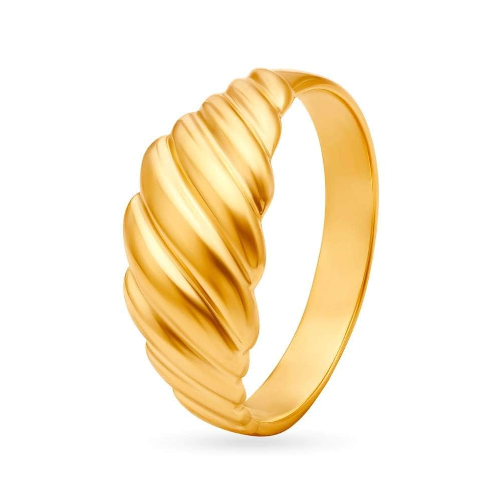 TANISHQ 511036FRVNAA002EA008970 Sublime Swirling Gold Ring in
