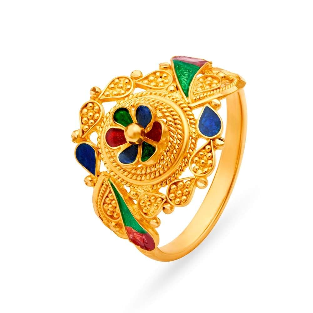 TANISHQ 511194FTDNAA002EA005367 Royal Traditional Gold Ring in