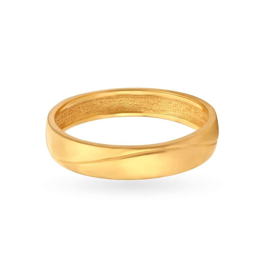 TANISHQ 511418FCVTAA002EA005141 Lustrous Braid Pattern Gold Ring