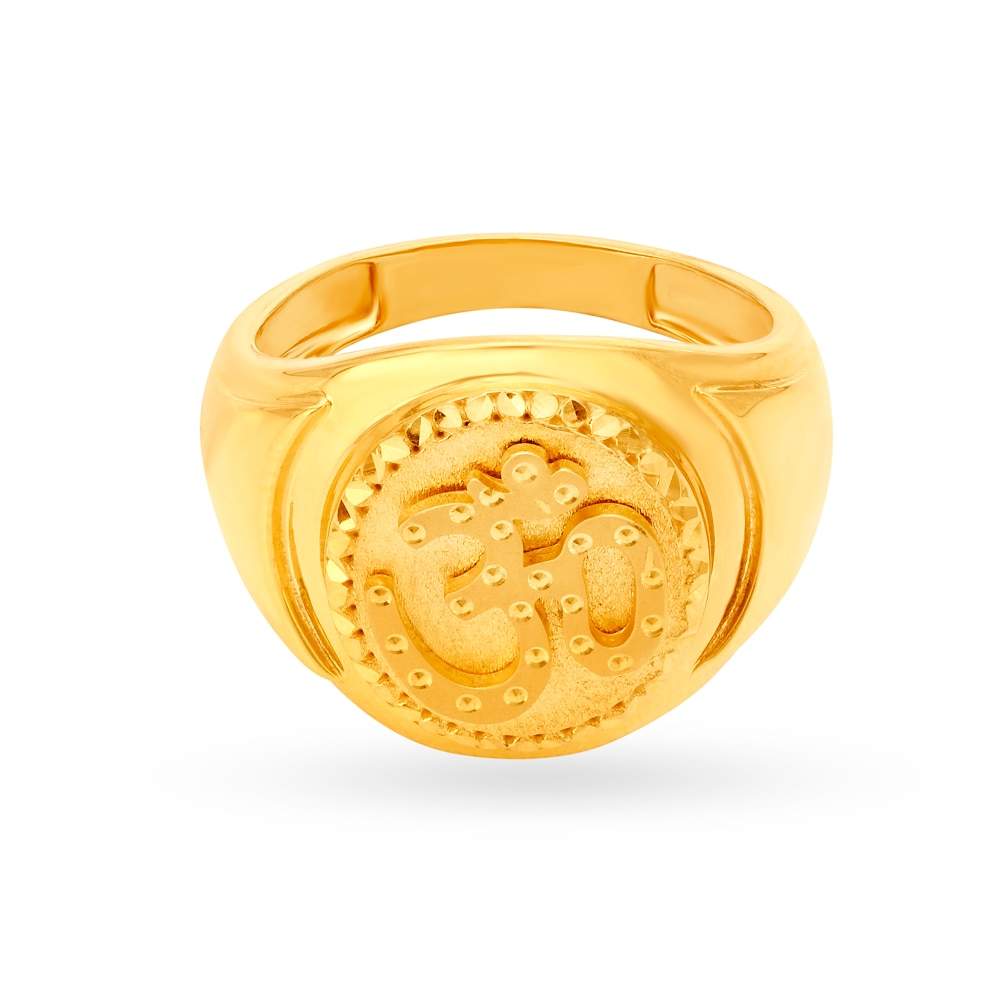 TANISHQ 512218FDMSAA002EA005661 Religious Gold Ring for Men in