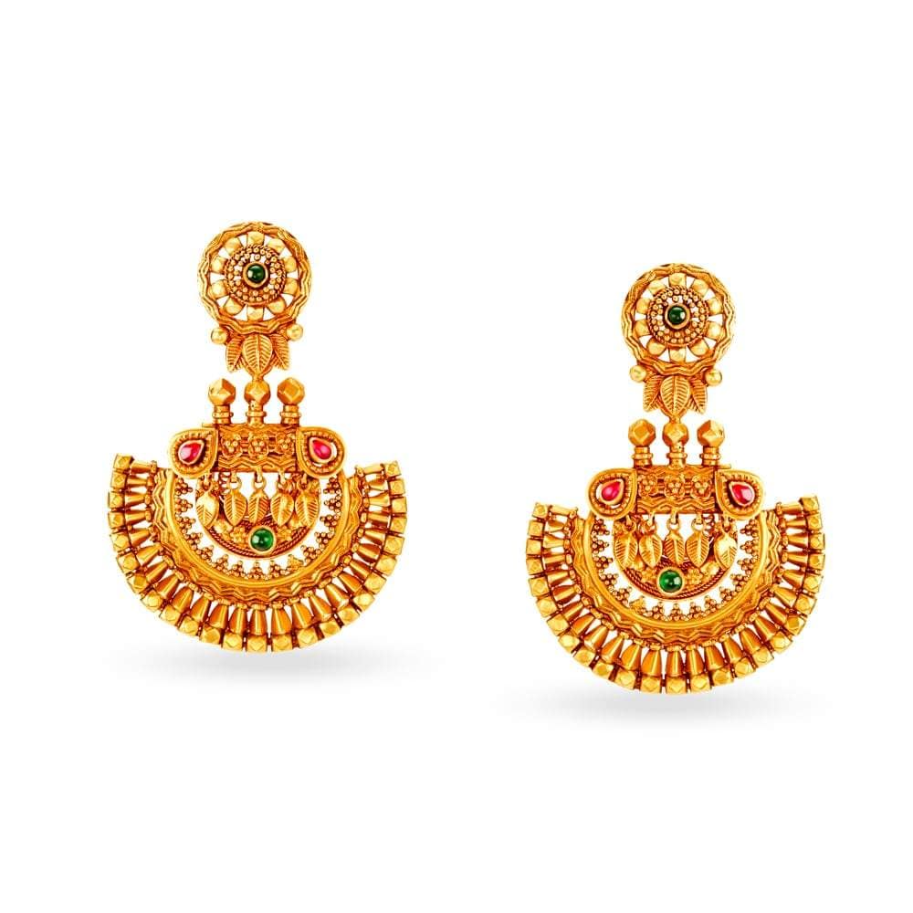 TANISHQ 513818DALABAP12EA005150 Splendid Antique Gold Drop