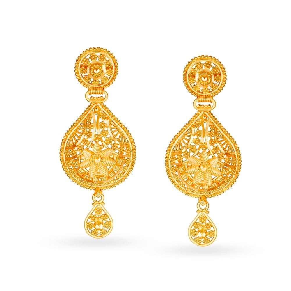 TANISHQ 5114182XCABA002EB005349 Stunning Gold Neckwear Set for the - Main Image