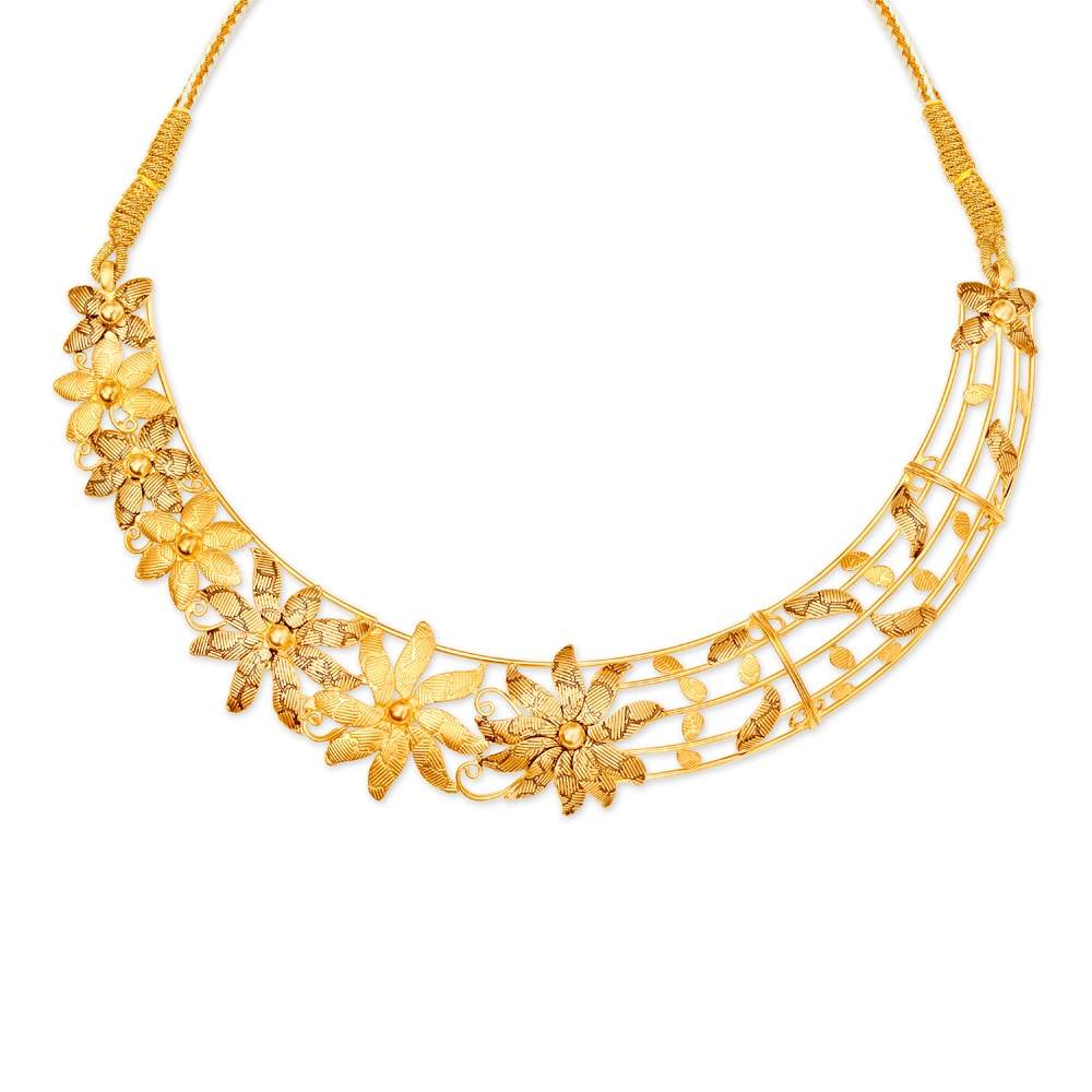 TANISHQ 5124112WJABA002EE006885 Glamorous Gold Neckwear Set in