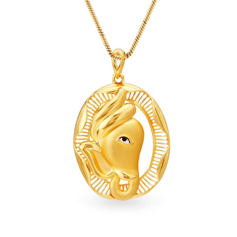 TANISHQ 513016PHJAAA002EA005692 22 Karat Yellow Gold Ganesha