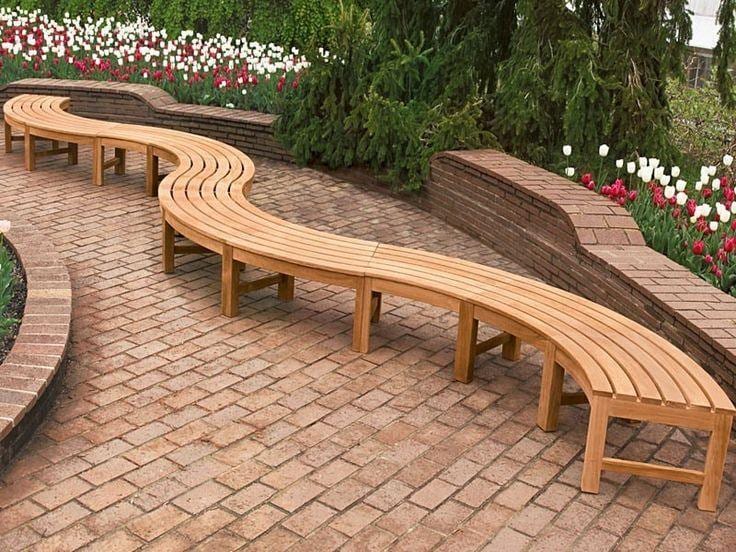 Curved Outdoor Curved Teak Bench Teak Wood Outdoor Curved Bench
