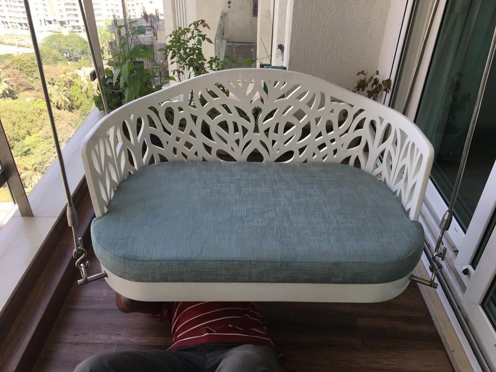 White PU Foam Rectangle Seat Cushion Swing in Mumbai at ₹ 55,000