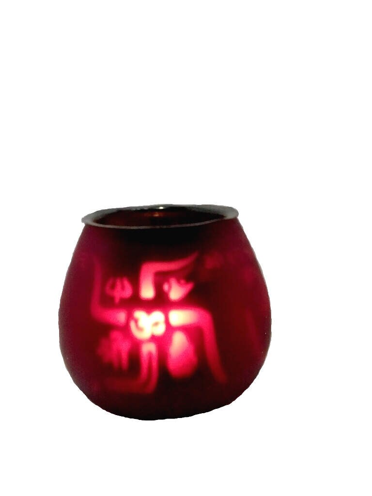 Tealight Glass Table Candle Large Om Swastik At Best Price Tealight Glass Table Candle Large Om Swastik By Fabulous Candles In Delhi Justdial