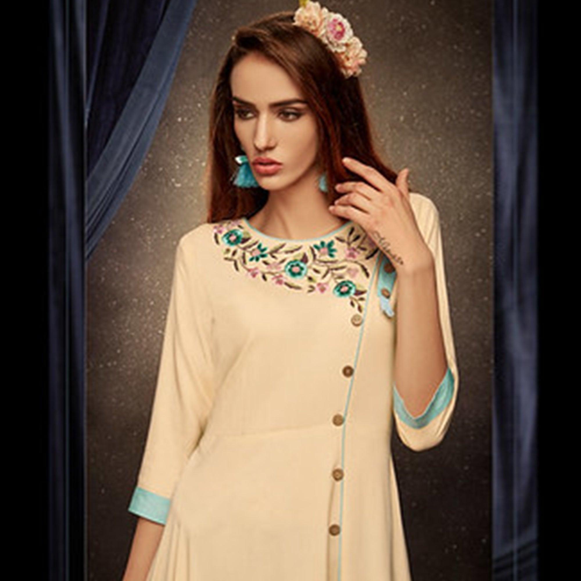 thapki dress design Thapki Womens Printed Rayon Anarkali Kurta in Srinagar