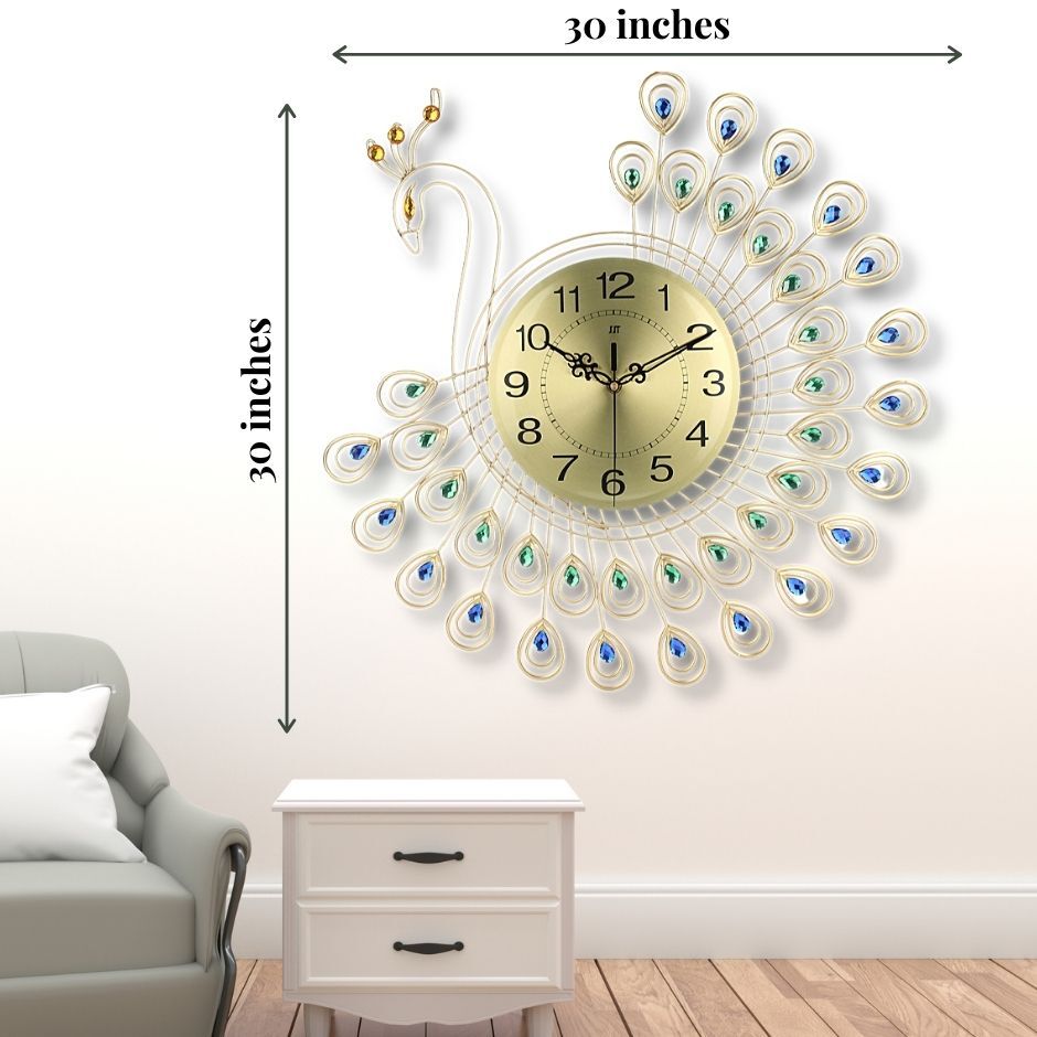 The Golden Peacock Wall Clock in Kota-Rajasthan at ₹ 5,900 Unit