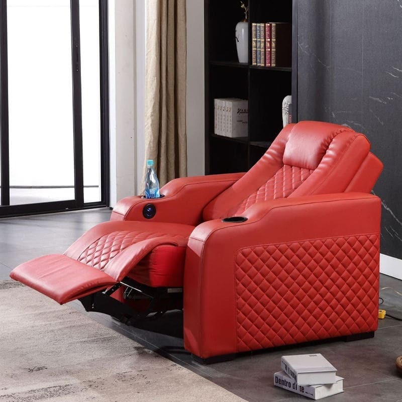 Leather Theatre Recliner Chair (Maroon) in Kollam at ₹ 37,900