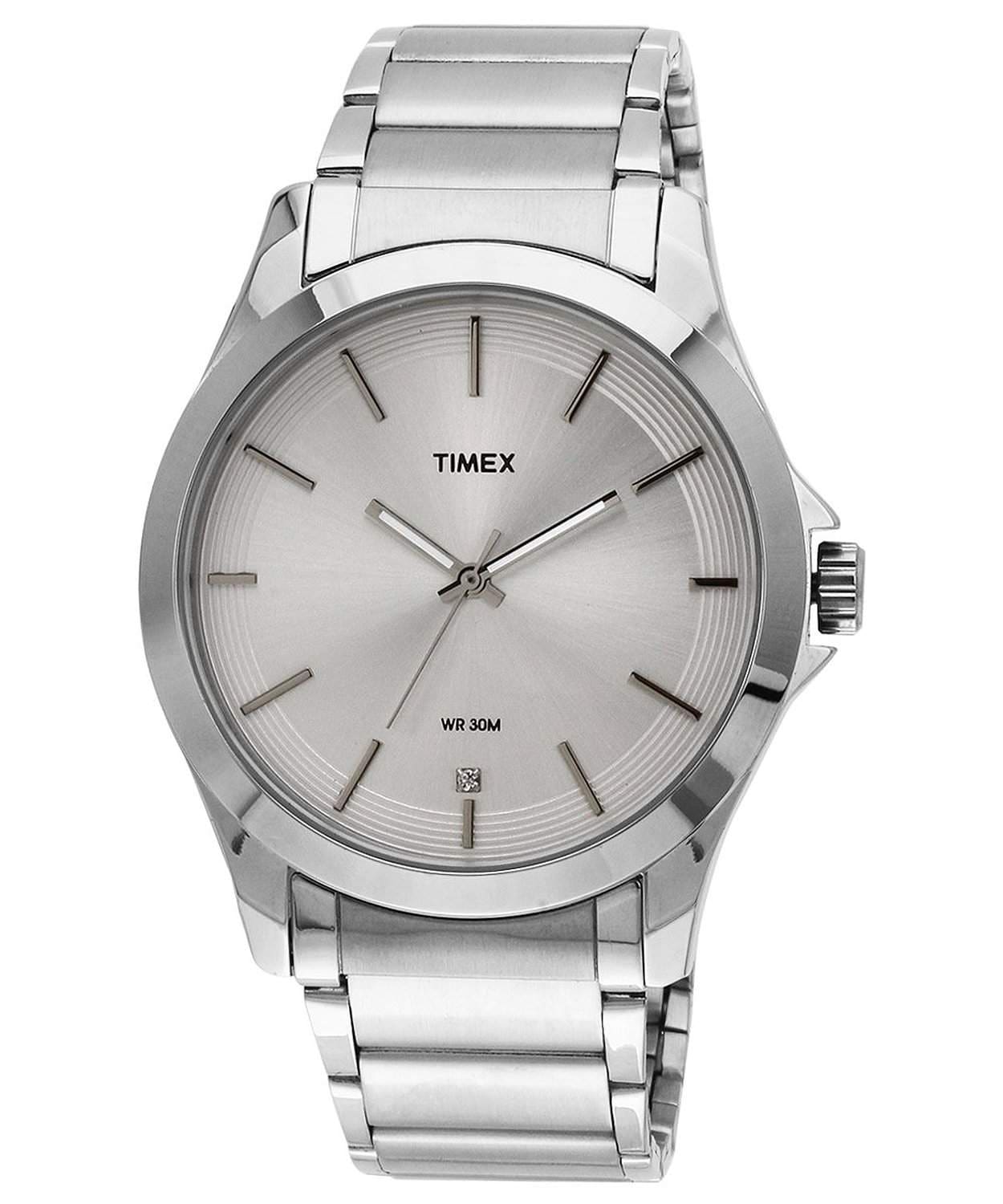 timex silver watch
