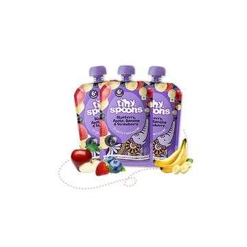 TINY SPOONS Blueberry Apple Banana Strawberry pack of