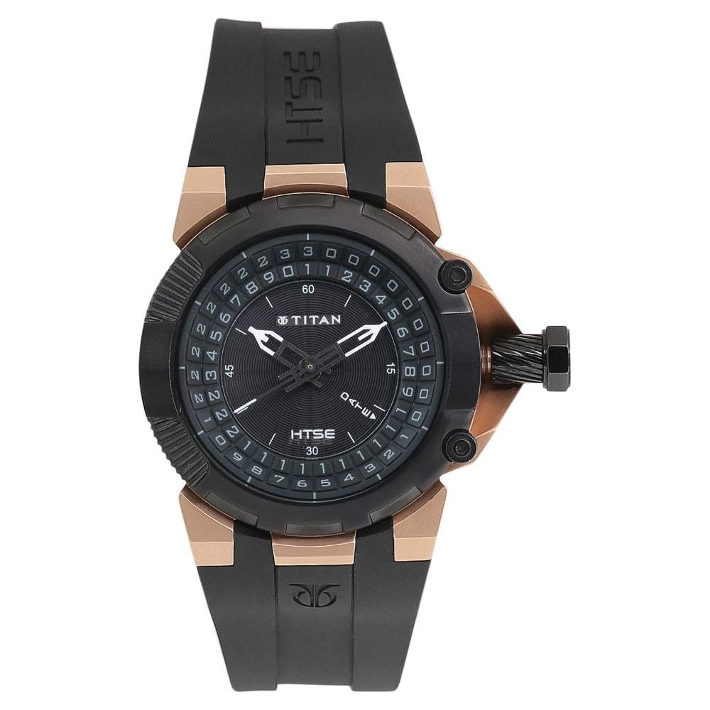 TITAN Black Dial Black Plastic Strap HTSE Watch in Delhi at