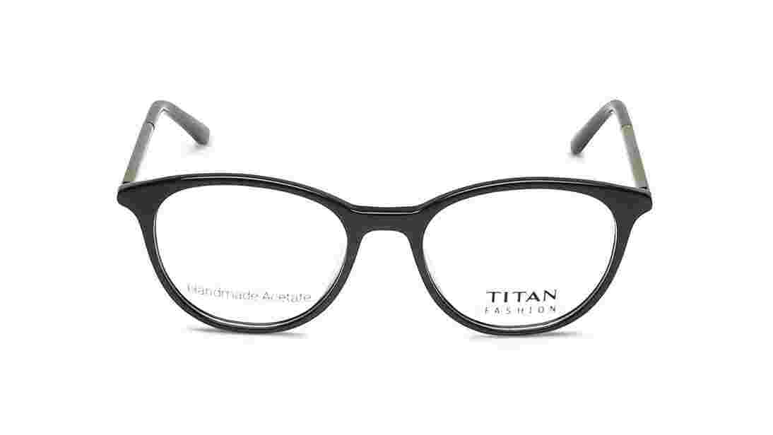 Titan Eye Plus Black Oval Rimmed Eyeglasses (TF1133WFC1) in