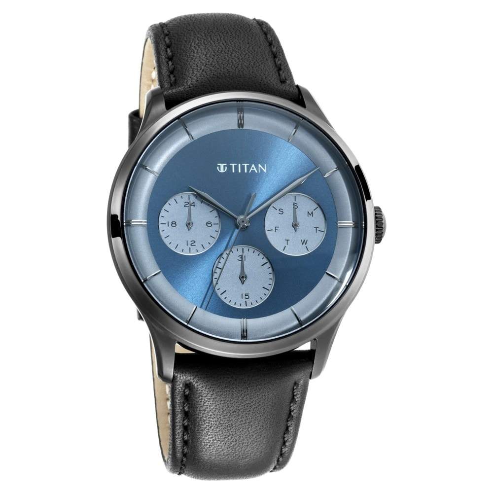 Titan New Watch Companies 2021 TITAN 90125QL01 Mens Blue Dial With