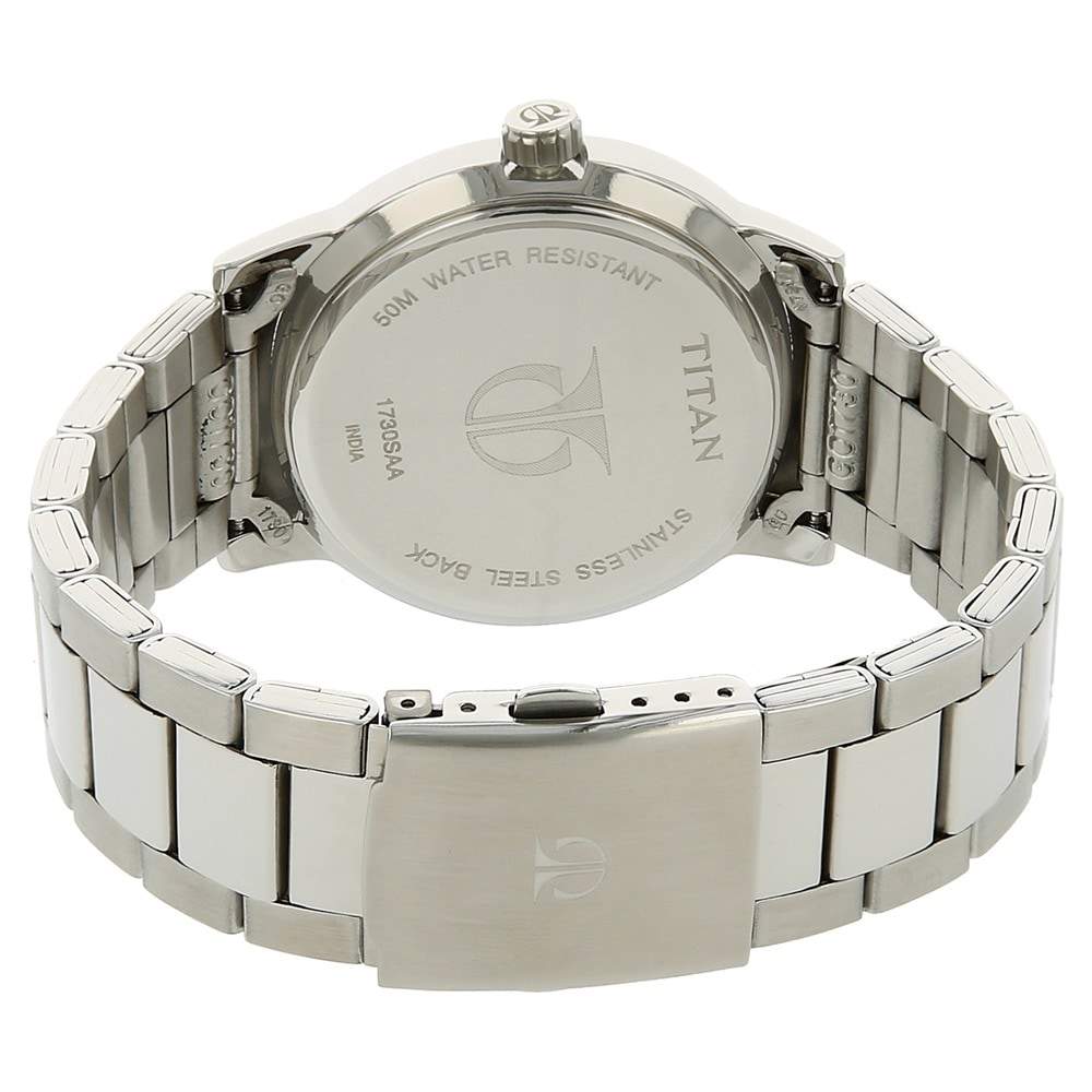 TITAN NL1730SM03 Mens Workwear Watch With Blue Dial Stainless