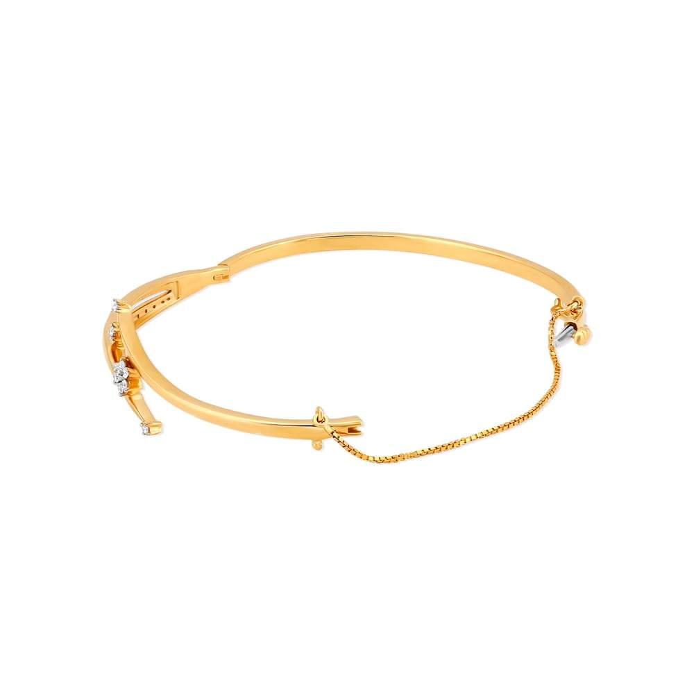 TANISHQ 18 KT Gold and Diamond Bangle (45 x 55 mm, 501002VCDBA04