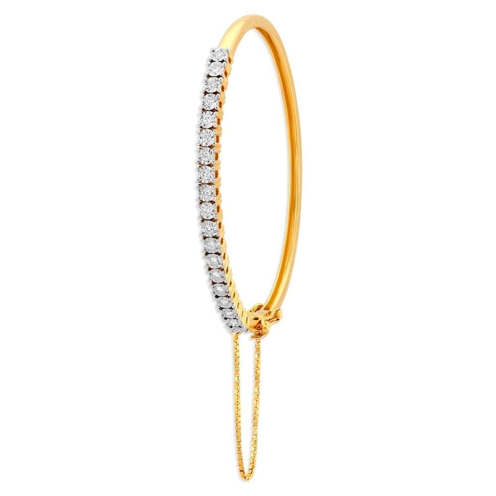 TANISHQ 18 KT Gold and Diamond Bangle (45 x 55 mm, 502011VEC1A02