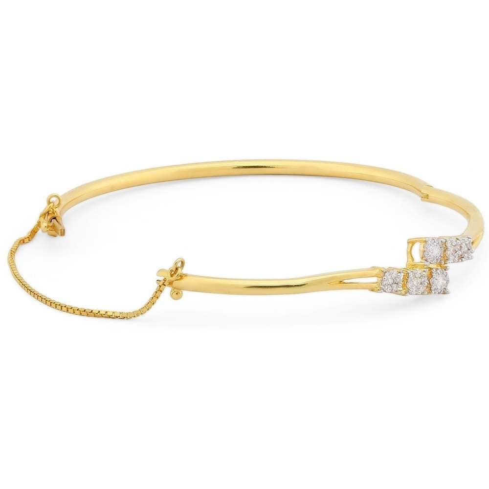 TANISHQ 18 KT Yellow Gold Diamond Bangle (47 x 57 mm