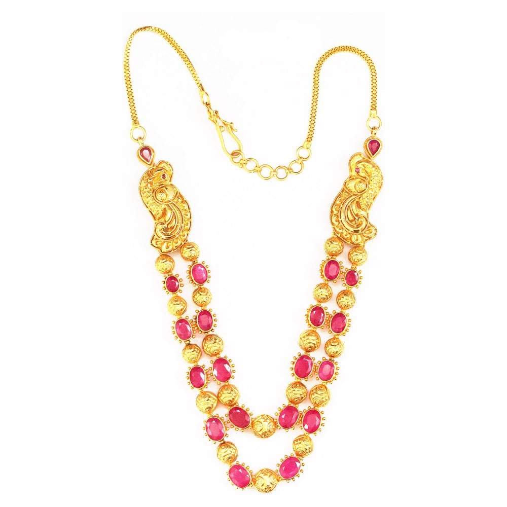 TANISHQ 22 KT Gold and Ruby Necklace (511805NAGAA18) in Guwahati