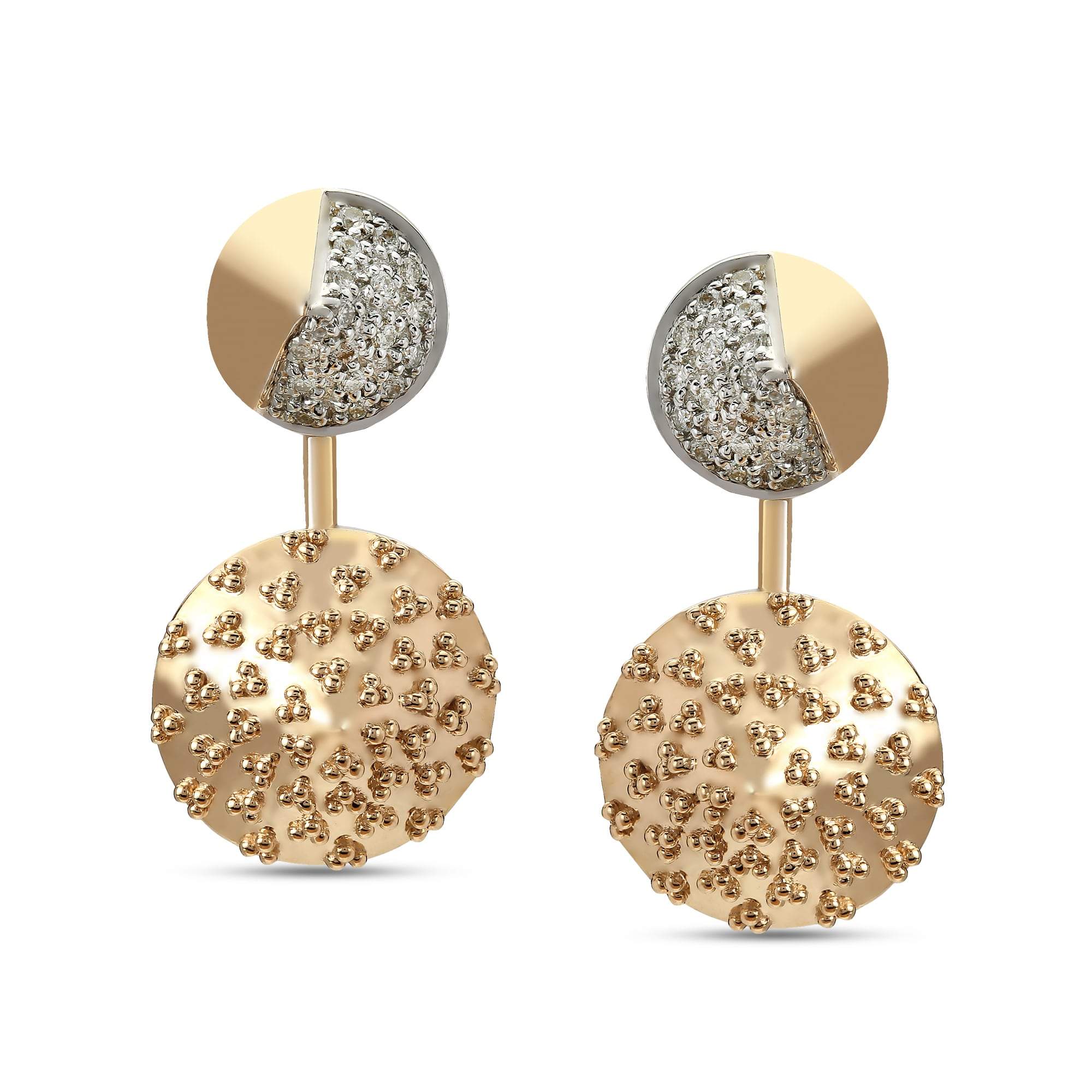 Buy Mia by TANISHQ by Tanishq Friends of Bride 14KT Yellow Gold Diamond Hoop Earrings Online Best Price Mia by TANISHQ by Tanishq Friends of Bride 14KT Yellow Gold Diamond Hoop